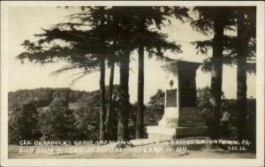 General Braddock's Grave East of Uniontown PA Real Photo Postcard