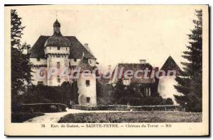 Old Postcard Gueret Sainte-Feyre Chateau Du Terret