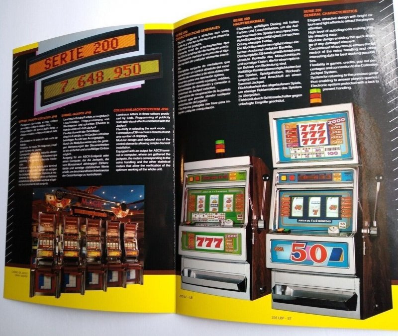 Cirsa Slot Machine Game Flyer Reels Fruits Vintage Series 200 Spain Brochure 