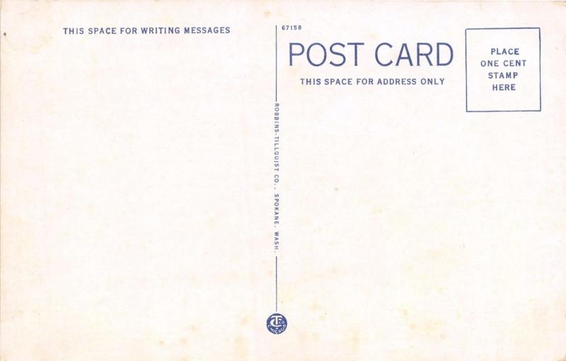 A WASHINGTON HARVEST SCENE~HORSES PULLING MACHINERY POSTCARD 1920s