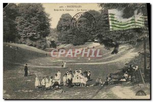 Old Postcard Bois de la Cambre Brussels Ravine Children