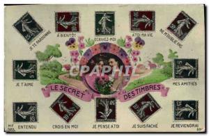 Old Postcard Fantasy secret Sower stamps