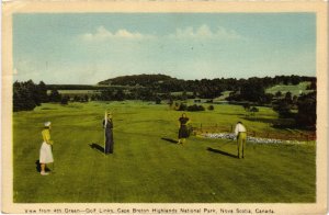 PC GOLF, CANADA, NS, CAPE BRETON HIGHLANDS, Vintage Postcard (b45414)