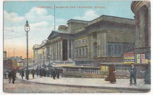 Liverpool; Museum & Technical School PPC, c 1910's, To Miss Hughes, Nr Pershore