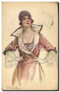 Old Postcard Fantasy Illustrator Woman