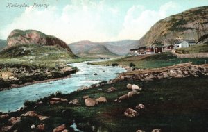 Vintage Postcard Valley Traditional District Mountains Hallingdal Norway