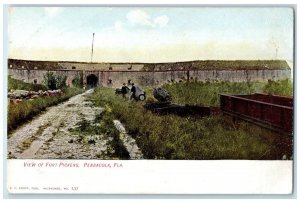 c1905 View Of Fort Pickens Canons Dirt Road Pensacola Florida Antique Postcard
