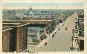 Aberdeen South Dakota Main Street Bloom Brothers 1920s Postcard Birdseye 11429