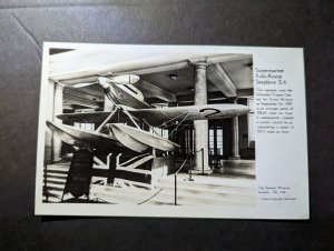 Mint England Aviation Postcard Supermarine Rolls Royce Seaplane S6