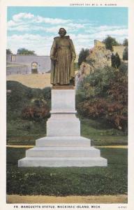 Father Marquette Statue - Mackinac Island MI, Michigan - WB