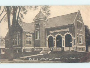 Divided-back LIBRARY SCENE Waterville Maine ME AF1718