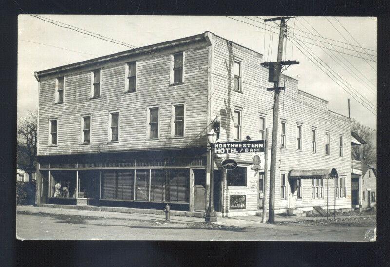 RPPC MARION INDIANA NORWESTERN HOTEL RESTAURANT REAL PHOTO POSTCARD