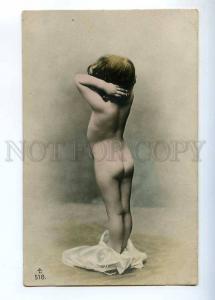 233949 NUDE Little Girl in SUN LIGHT Vintage PHOTO tinted PC