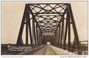 International Bridge Villa Acuna Mexico Real Photo