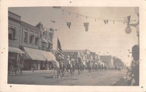 Davenport Iowa Patriotic Parade Real Photo Vintage Postcard AA9993