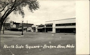 Broken Bow Nebraska NE North Side Square Street Scene RPPC Vintage Postcard