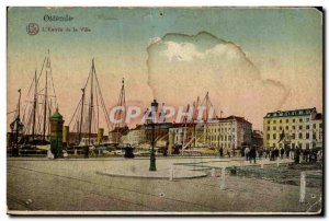 Old Postcard Ostend L & # 39Entree City