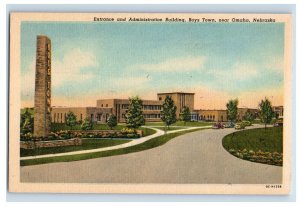 c1920 Entrance And Administration Building, Boys Town, Nebraska. Postcard F118E