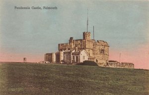 Pendennis Castle, Falmouth, England, Early Hand Colored Postcard, Unused