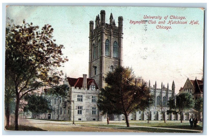 1910 University Of Chicago Reynolds Club & Hutchison Hall Chicago IL Postcard