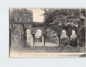 Postcard The Cloisters The Cathedral Winchester England