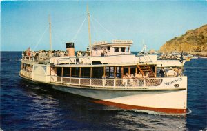 Postcard 1950s California Catalina Island Glass Bottom Boat Avalon CA24-868