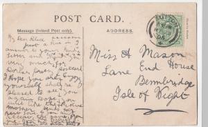 Surrey; Sutton, Gander Green Lane PPC, Local 1905 PMK, To Miss Mason, Bembridge 