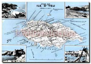 Modern Postcard Ile d'Yeu study