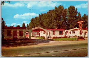 Vtg Battle Creek Michigan MI Sandstone Motel 1950s View Old Chrome Postcard