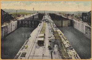 Panama Canal Zone-Upper Locks, Looking North from the Lighthouse at Gatun