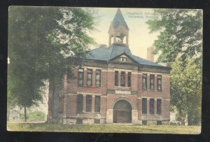 INDIANOLA IOWA HAWTHORNE SCHOOL VINTAGE POSTCARD WATERVILLE WISCONSIN