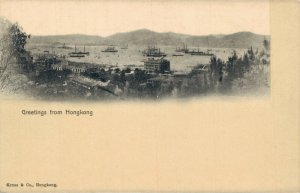 Hong Kong Greetings From Hongkong Vintage Postcard 03.53