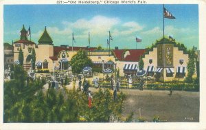 1933 Chicago World's Fair  Old Heidelberg WB Postcard Unused