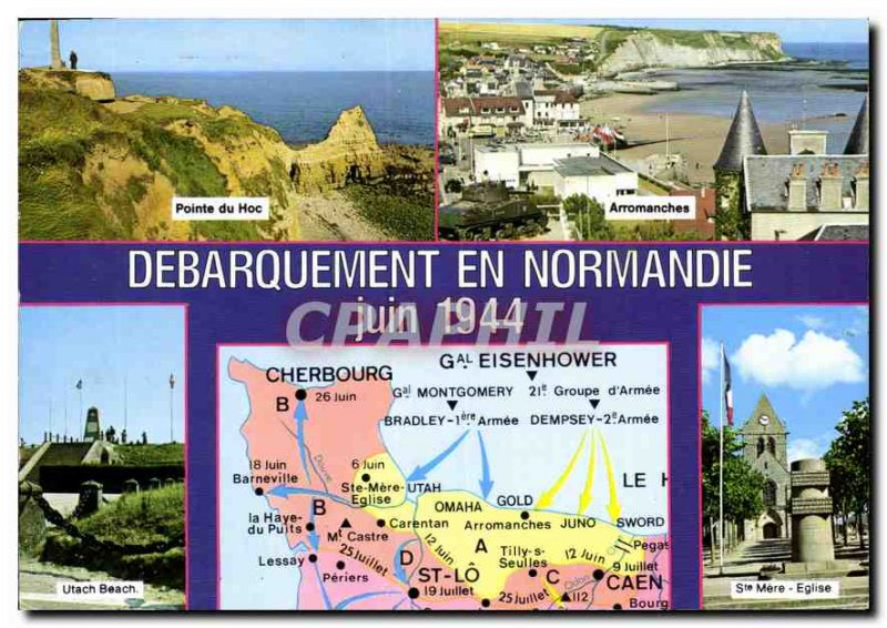 Postcard Modern cirquit Beaches Unloading the Battle of Normandy Army Pointe ...