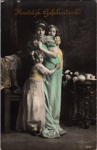 Victorian Mother and Daughter Vintage RPPC C043