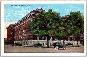 The Clinic Rochester Minnesota MN Street View Trees Cars Postcard