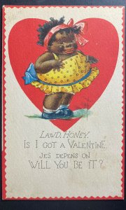 Mint USA Picture Postcard Cover Black Americana Lawd Honey I Got A Valentine