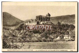 Old Postcard St Bertrand de Comminges cathedral and the village View of & # 3...