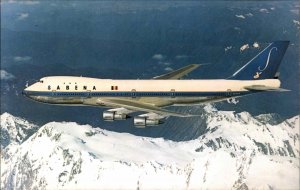 Sabena Belgian World Airlines Boeing 747 Jet Airliner Airplane Vintage Postcard