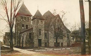 C-1910 Presbyterian Church RPPC Photo Postcard Traverse City Michigan 11812
