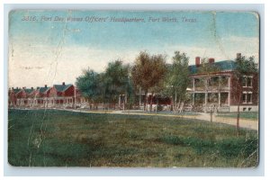 C. 1910 Fort Des Moines Officers Headquarters Fort Worth Texas. Postcard P222E