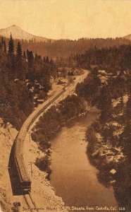 Sacramento River & Mt. Shasta, Castella, CA Train Railroad 1912 Vintage Postcard