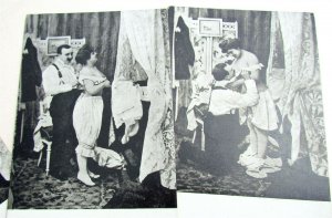 LOT OF 4 ANTIQUE RISQUE POSTCARDS