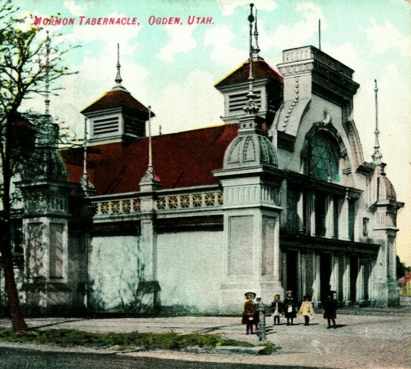 Mormon Tabernacle Ogden Utah UT UNP 1910s Vtg Postcard Gray News Co Pub O12