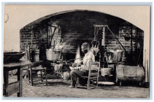 Kitchen Fireplace At Stratford Hall Westmoreland County Virginia VA Postcard