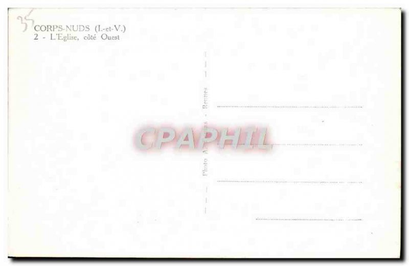 Postcard Old Corps Nuds L & # 39Eglise
