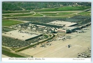 ATLANTA, GA ~ Aerial View ATLANTA INTERNATIONAL AIRPORT Planes  4x6  Postcard