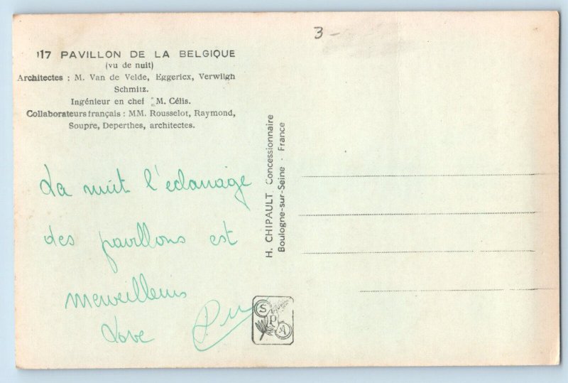Belgium Postcard Belgian Pavillion 1937 International Expo RPPC Photo