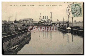 Old Postcard Montchanin Mines ovens has lime and Port Boat Canal