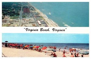 Postcard BEACH SCENE Virginia Beach Virginia VA AQ0801